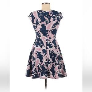 Myth paisley fit and flare dress, size small